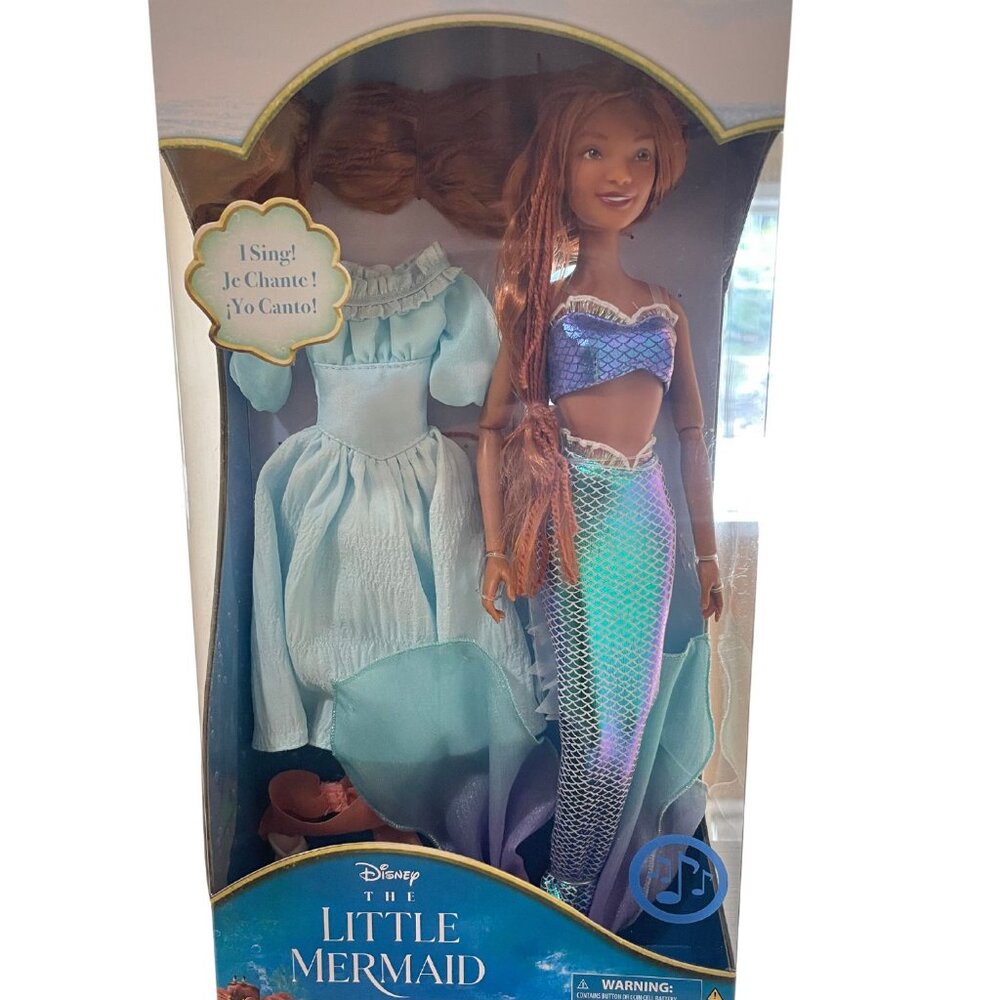 Disney Store Little Mermaid ARIEL LIVE ACTION Singing Doll HALLE BAILEY NEW 2023